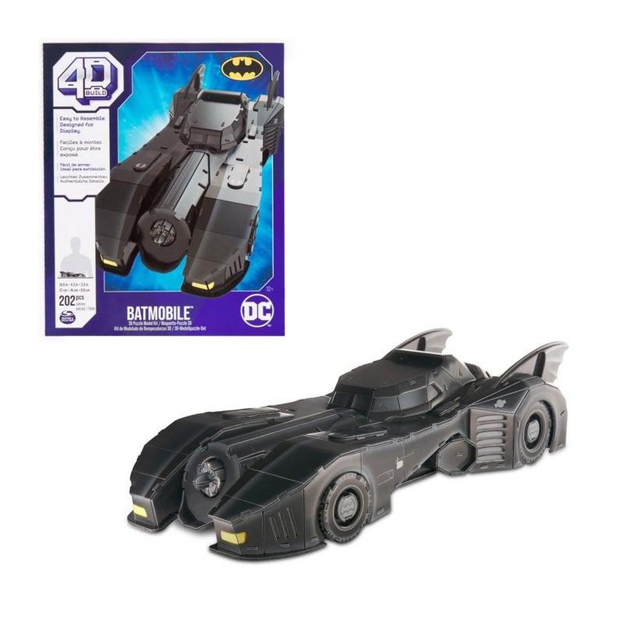 Voir la diapositive 4 : GENERIQUE Puzzle 4D Build enfant Batmobile Batman DC maquette 3D construction – Spin Master