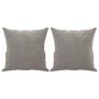 Voir la diapositive 2 : VIDAXL Coussins decoratifs lot de 2 Gris clair 40x40 cm Velours