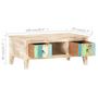 Voir la diapositive 6 : VIDAXL Table basse 100x55x40 cm Bois d'acacia brut