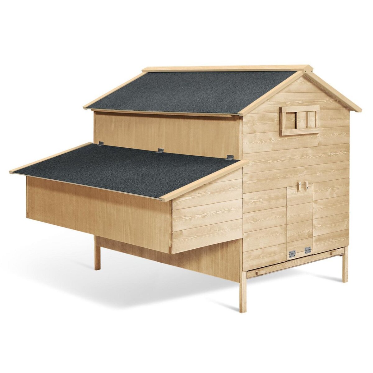 ID MARKET Poulailler chalet XXL pour poules avec pondoir en bois