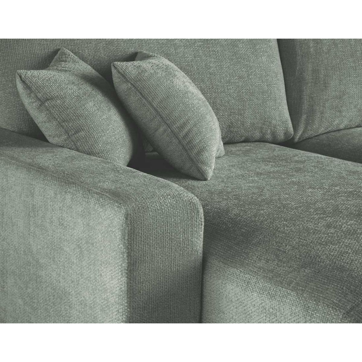 LISA DESIGN Pivoine - canapé panoramique en u - 7 places - convertible avec coffre - en velours texturé