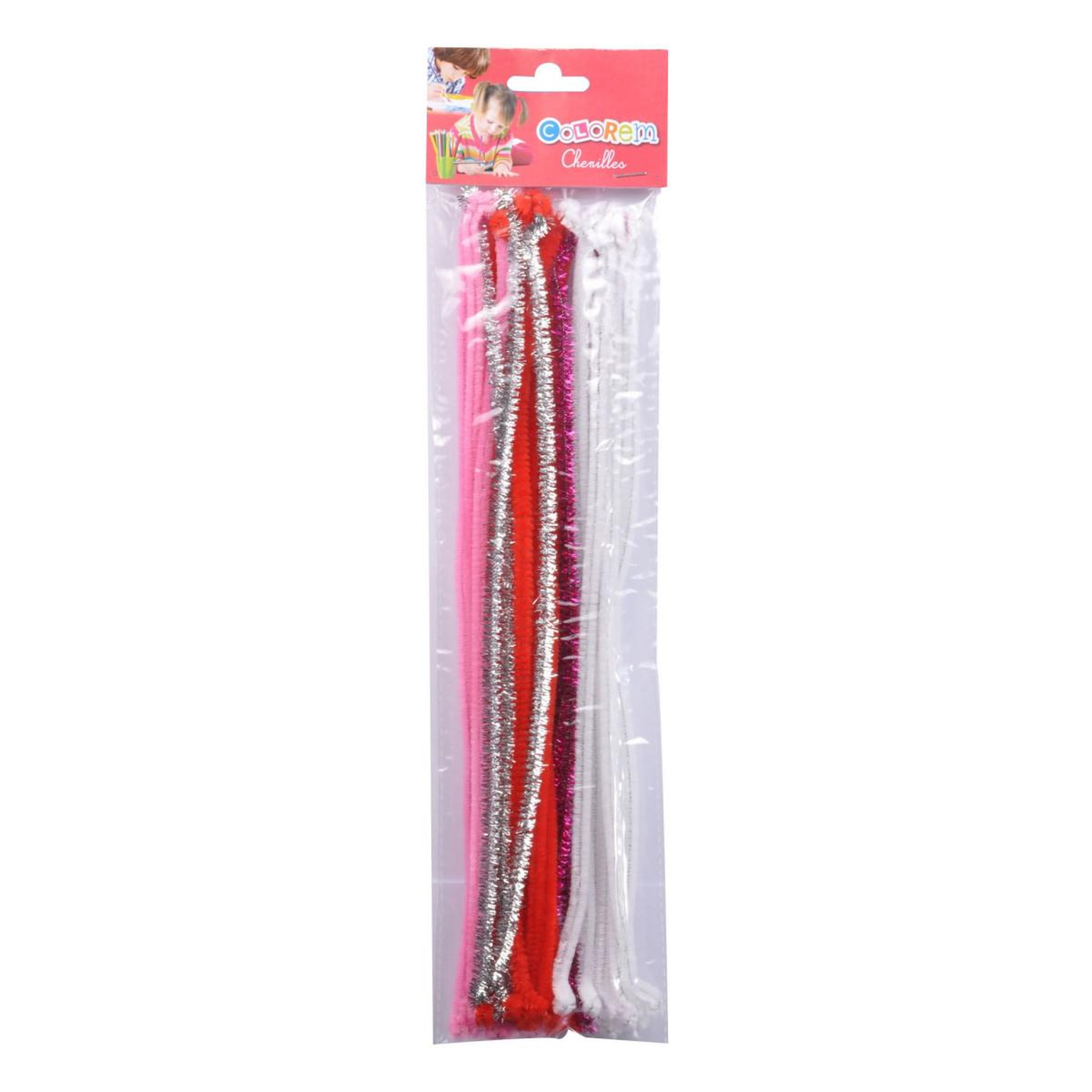 Voir la diapositive 2 : HOMEA Lot de Brins de Chenille  Princesse  36cm Rose