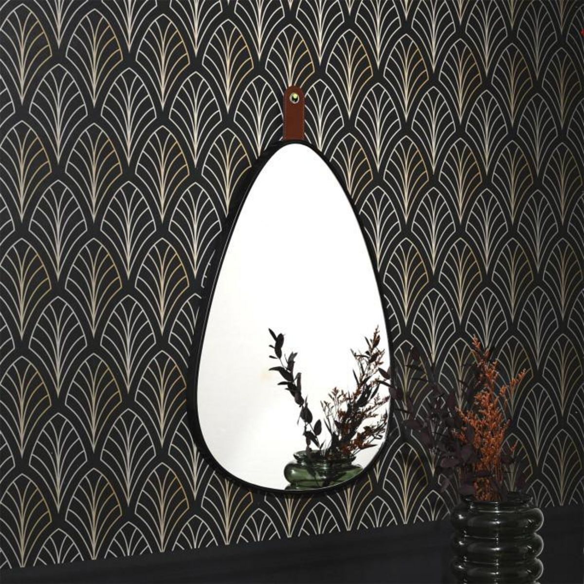 Paris Prix Miroir Avec Lanière  Chicago  60cm Noir