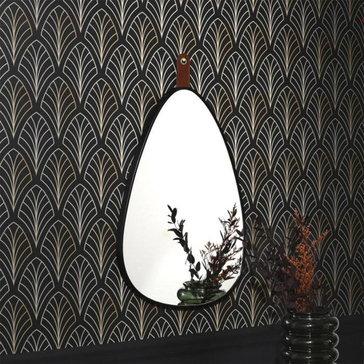 Paris Prix Miroir Avec Lanière  Chicago  60cm Noir