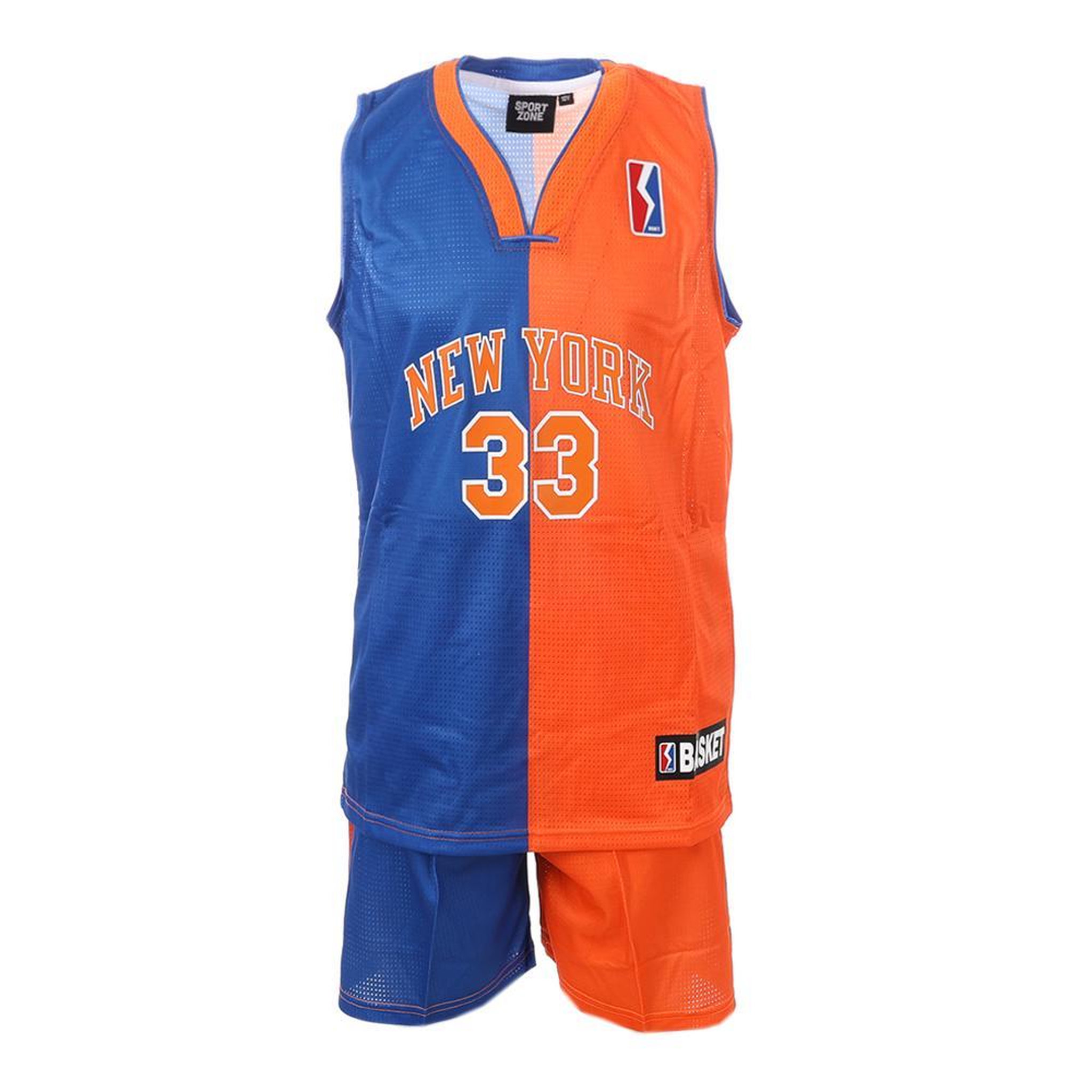 Voir la diapositive 1 : SPORTZONE New York Ensemble de Baskets Bleu/Orange Garçon Sport Zone