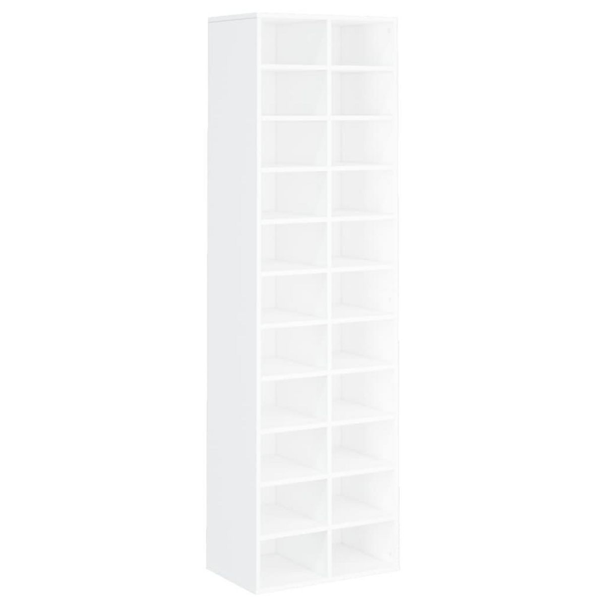 VIDAXL Armoire a chaussures Blanc 54x34x183 cm Bois d'ingenierie