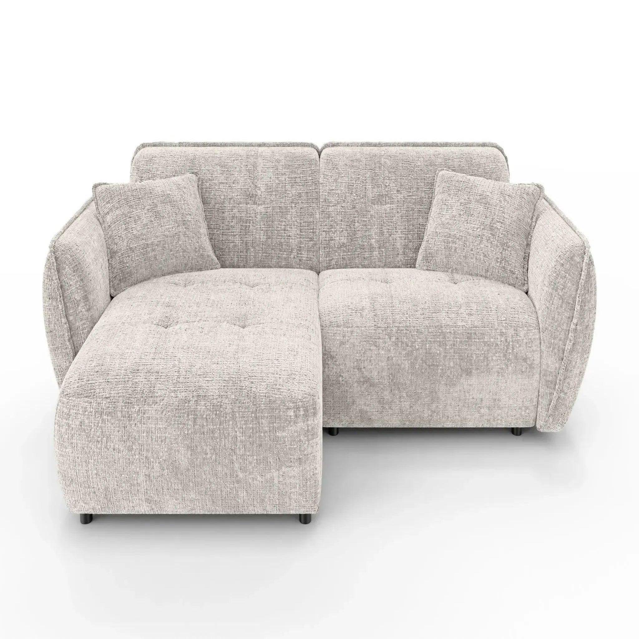 Voir la diapositive 1 : CASANOVA PARIS Mona - canapé d'angle tissu chenille 4 places gauche