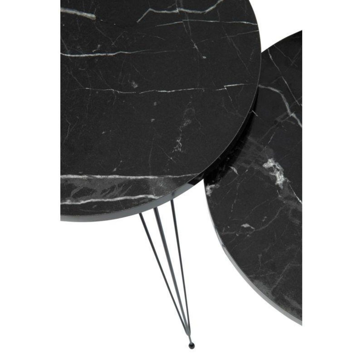 Paris Prix Lot de 3 Tables d'Appoint  Célia  56cm Noir