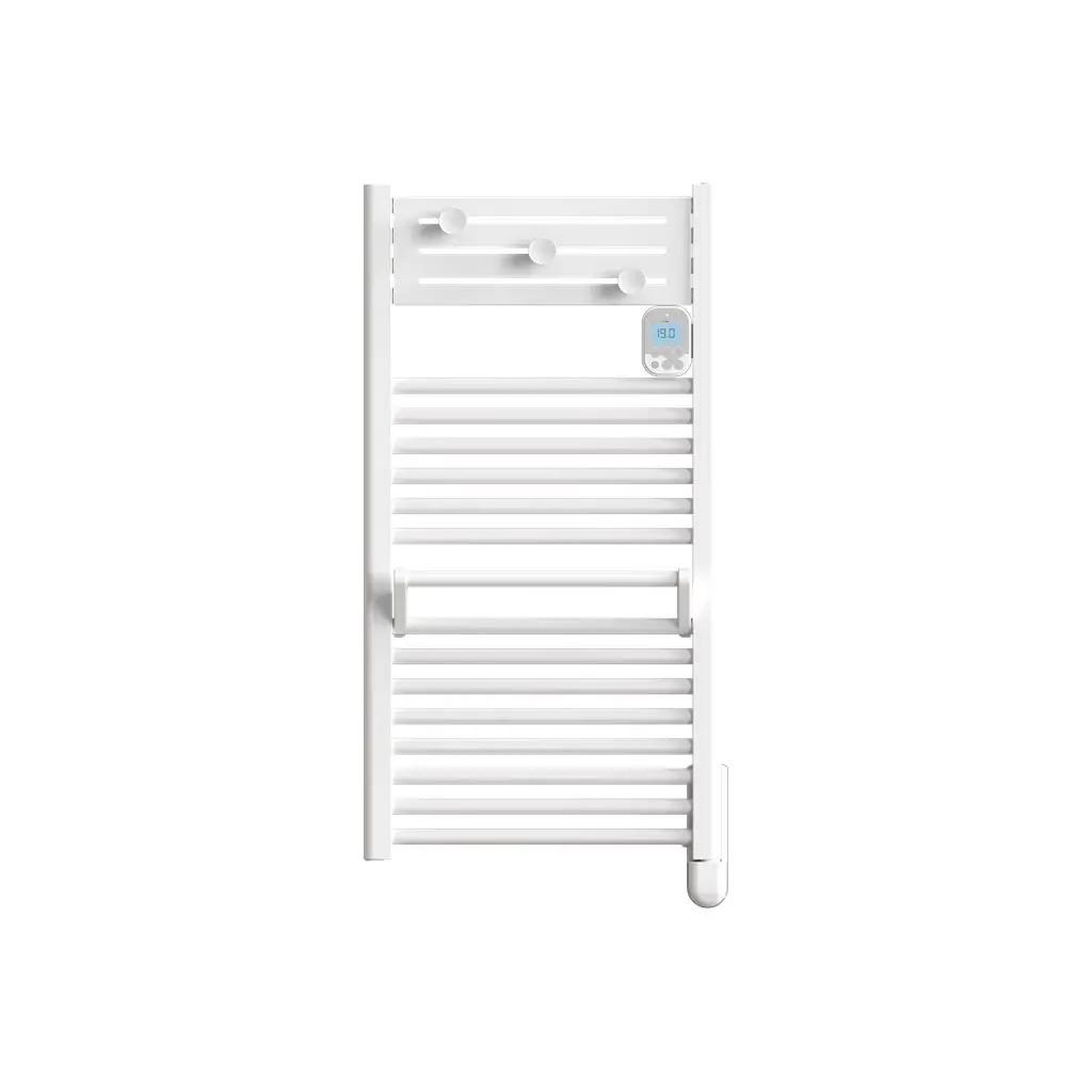 NOIROT Radiateur sèche-serviettes - actibain - fluide - 500w - 50x101,1x10,3 cm - programmable - détection fenêtre - blanc