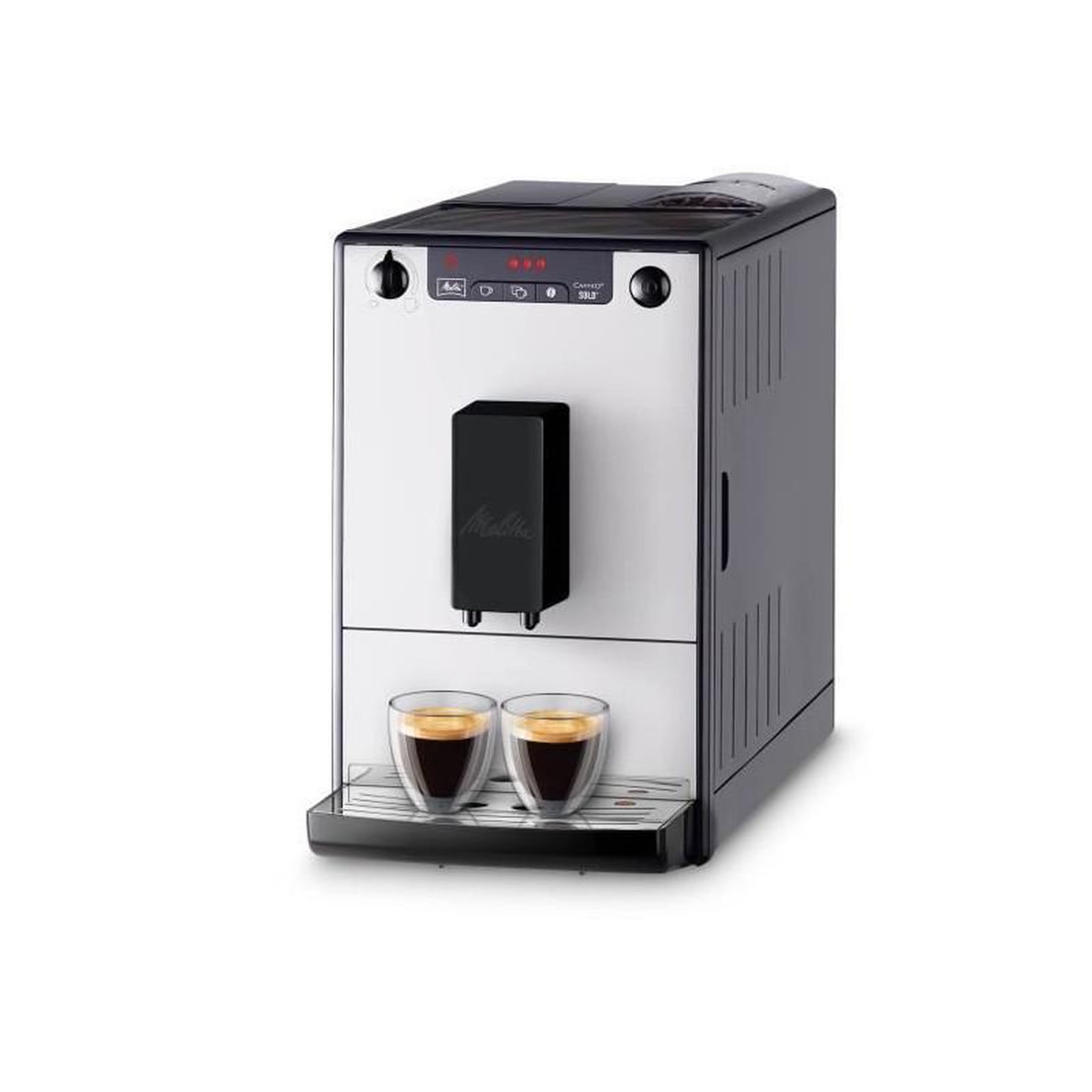 Voir la diapositive 3 : Melitta MELITTA E950-666 - Cafetiere automatique Solo Pure Argent - 1400W - 3 reglages dintensite - Reservoir a grains 125g