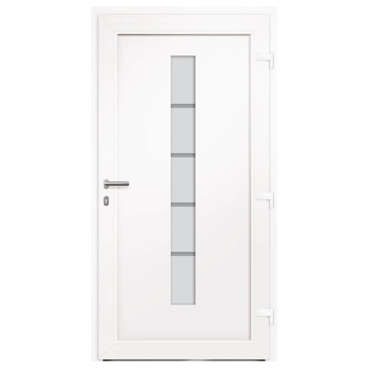 VIDAXL Porte d'entree Aluminium et PVC Blanc 100x210 cm