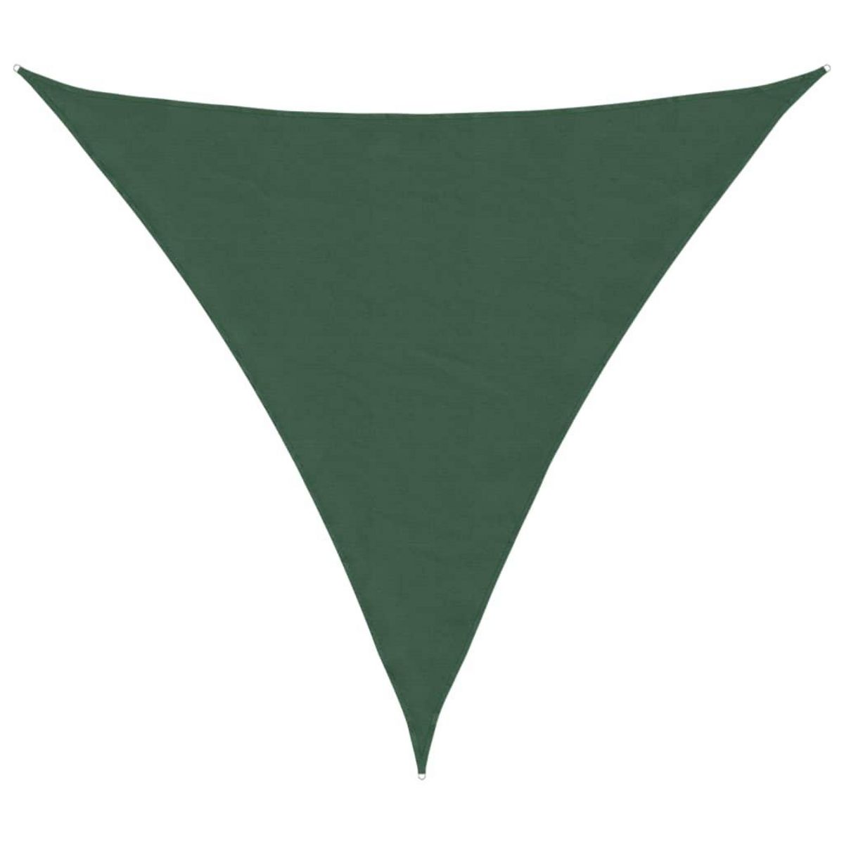 VIDAXL Voile parasol tissu oxford triangulaire 3,6x3,6x3,6m vert fonce