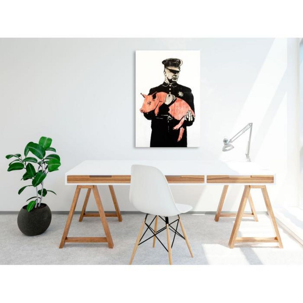 Paris Prix Tableau Imprimé  Police Pig