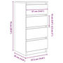 Voir la diapositive 6 : VIDAXL Buffet chene artisanal 37,5x35x76 cm bois d'ingenierie