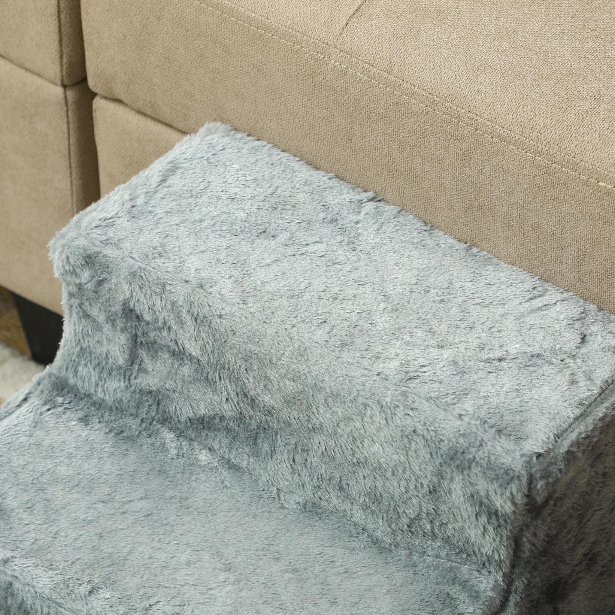 Voir la diapositive 6 : PAWHUT Escalier pour chien à 3 marches déhoussable lavable - 46 x 35 x 35 cm - gris