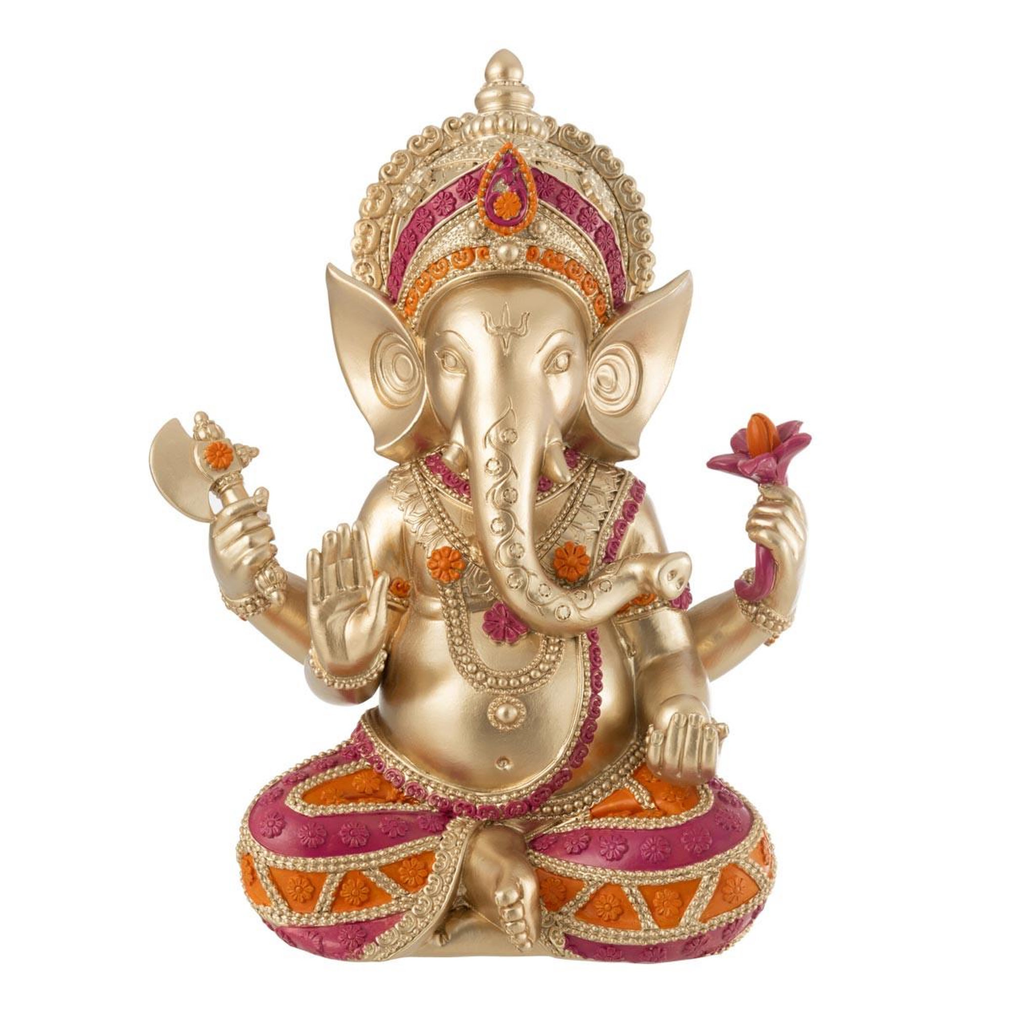 J-LINE Statuette déco en résine  ganesha  28cm multicolore