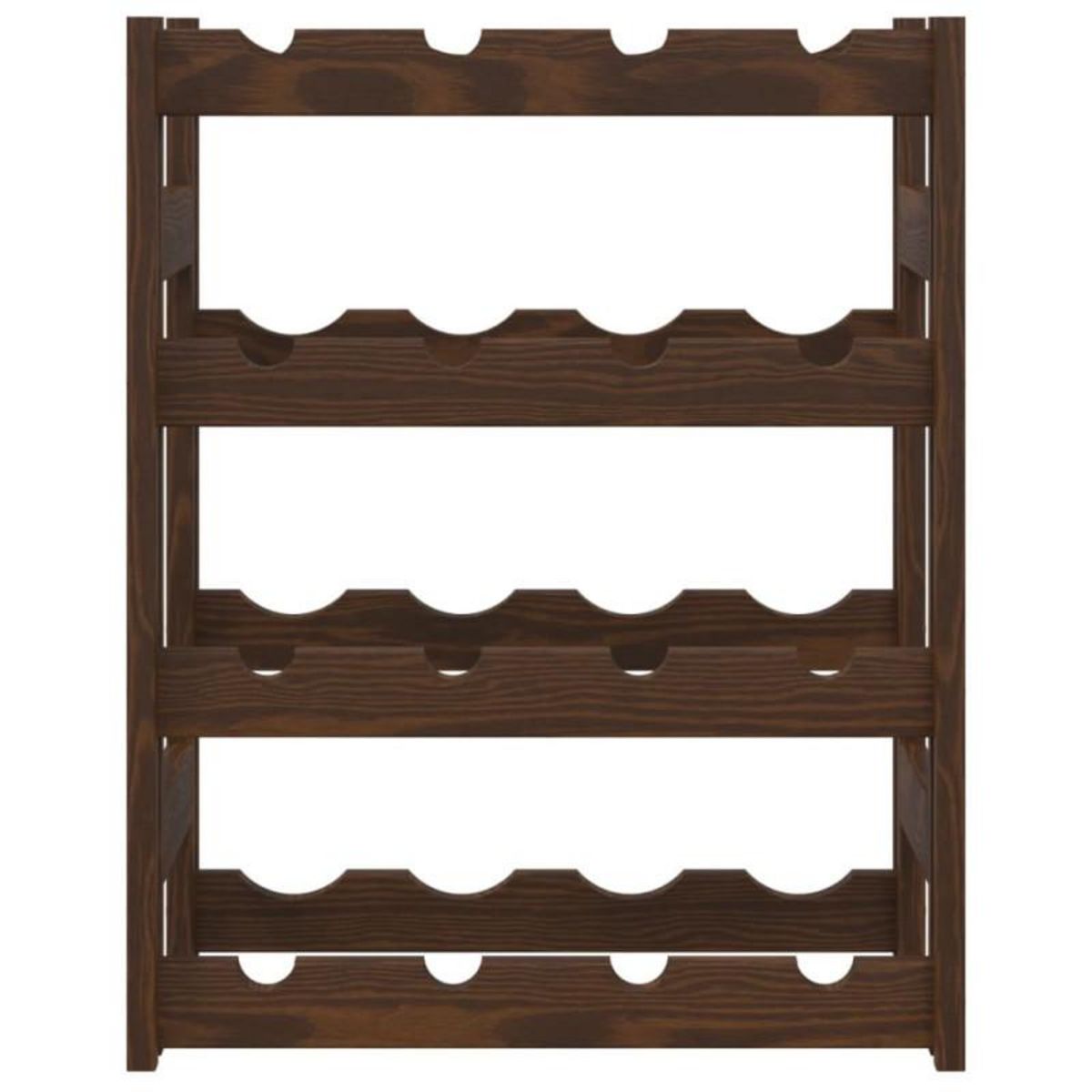 VIDAXL Casier à bouteilles pour 16 bouteilles marron bois pin solide