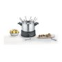 Voir la diapositive 4 : SEVERIN SEVERIN FO2473 Fondue electrique 8 personnes avec caquelon inox amovible, Inclus : Protection anti-projections et 8 fourchettes