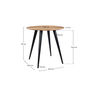 Voir la diapositive 4 : MAISON PAVANE Table ronde 2 personnes en acacia et pieds en métal  D80 cm-Modasa