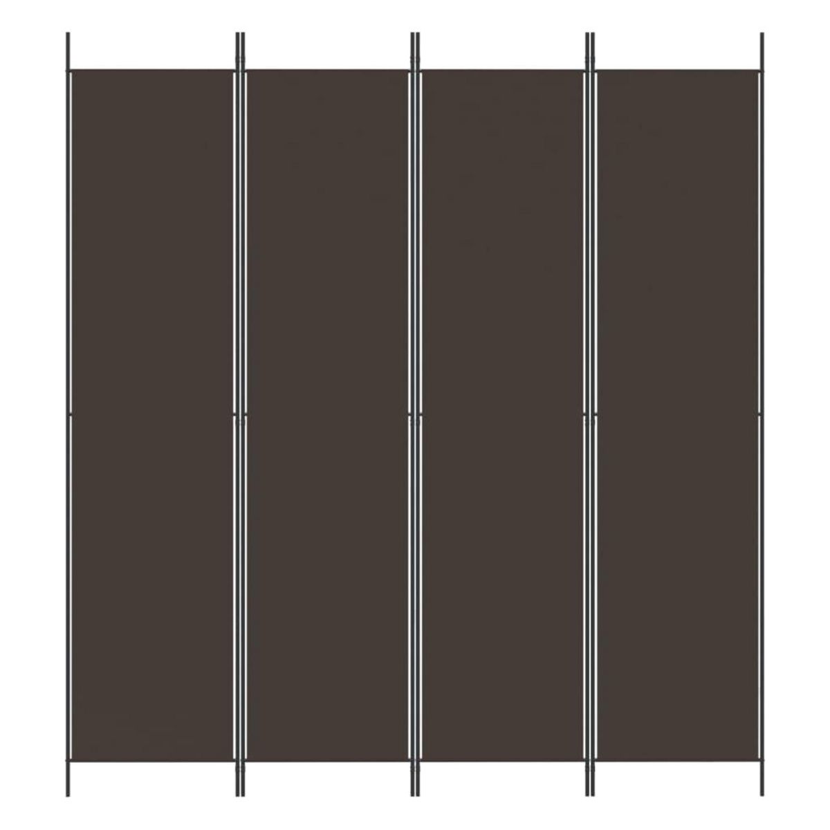 VIDAXL Cloison de separation 4 panneaux Marron 200x220 cm Tissu