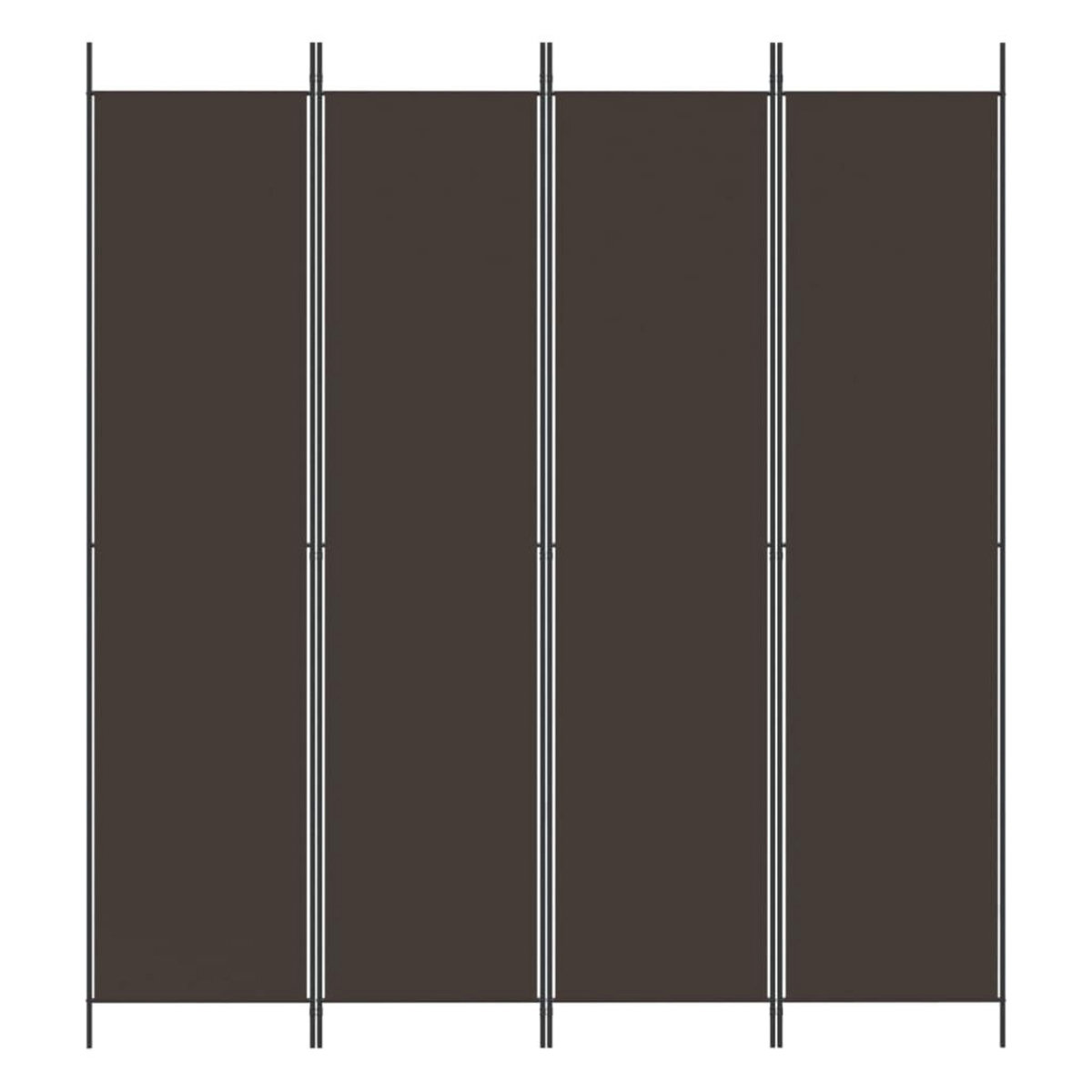 VIDAXL Cloison de separation 4 panneaux Marron 200x220 cm Tissu