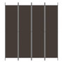 Voir la diapositive 3 : VIDAXL Cloison de separation 4 panneaux Marron 200x220 cm Tissu