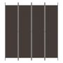 Voir la diapositive 3 : VIDAXL Cloison de separation 4 panneaux Marron 200x220 cm Tissu