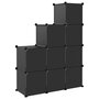 Voir la diapositive 5 : VIDAXL Cubes de rangement 9 pcs Noir PP