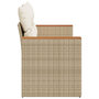 Voir la diapositive 5 : VIDAXL Canape de jardin avec coussins 2 places beige resine tressee