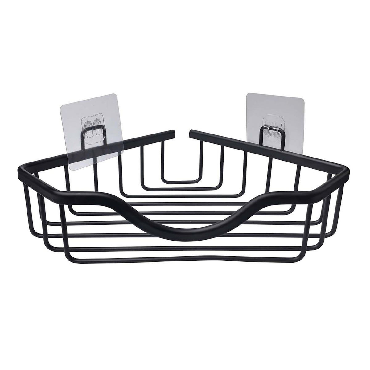 Paris Prix Panier de Douche Angle Adhésif  Filaire  30cm Noir
