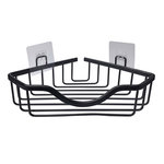 Paris Prix Panier de Douche Angle Adhésif  Filaire  30cm Noir