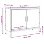 Voir la diapositive 6 : VIDAXL Armoire lavabo vieux bois 80x30x60 cm bois d'ingenierie