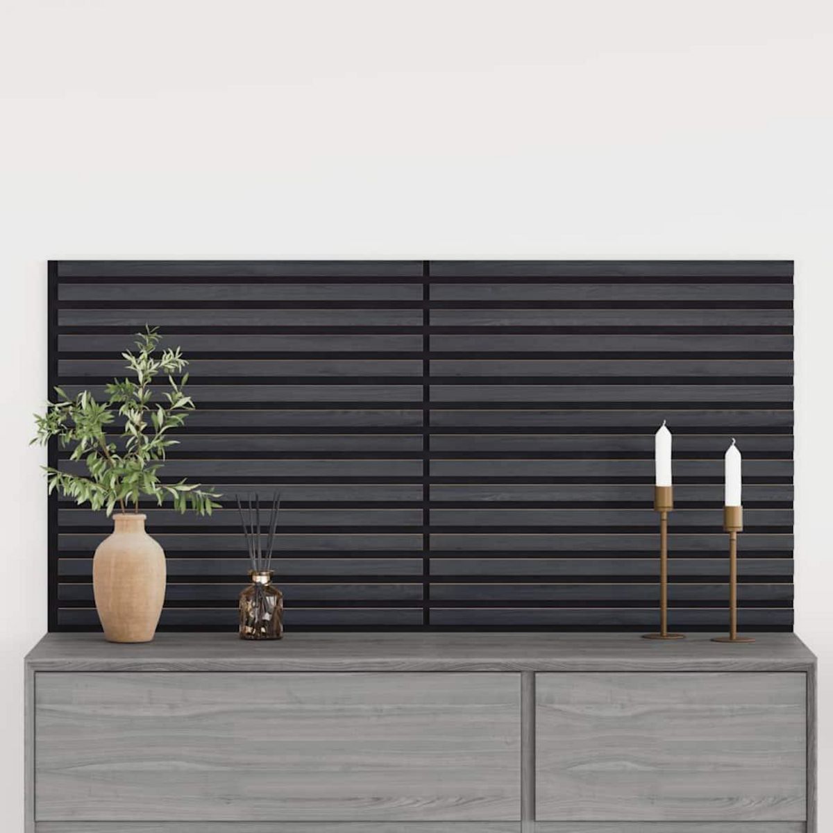 VIDAXL Panneaux muraux acoustiques 2pcs lattes 60,5x60cm placage chene