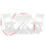 Voir la diapositive 6 : VIDAXL Ensemble de bistro pliable 3 pcs Plastique Blanc