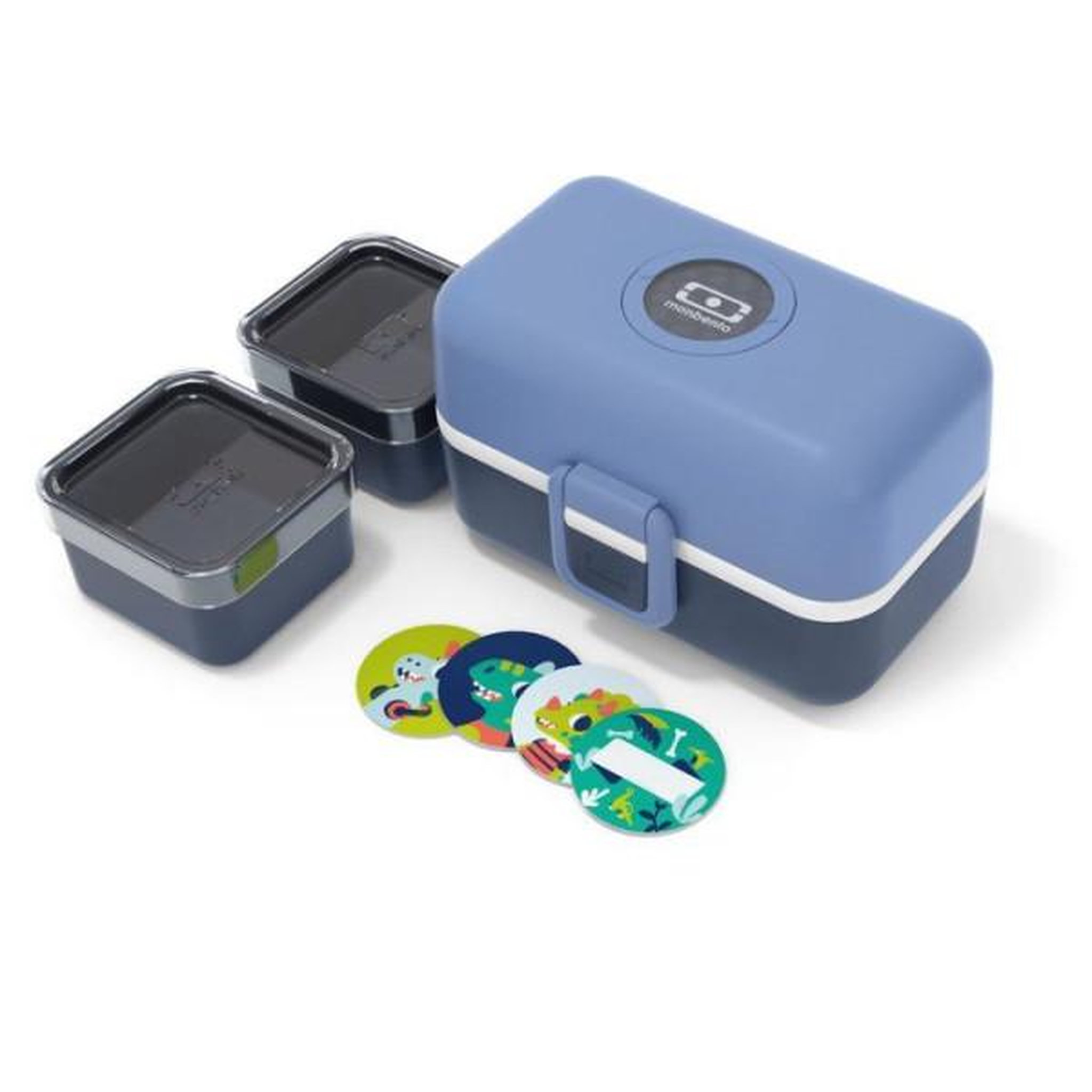 monbento Lunch Box Enfant - MONBENTO - 3 Compartiments - Sans BPA - MB Tresor Bleu Infinity