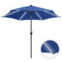 Voir la diapositive 1 : VIDAXL Parasol de jardin et lumieres LED mat en aluminium bleu azure