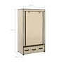Voir la diapositive 6 : VIDAXL Garde-robe Creme 87 x 49 x 159 cm Tissu