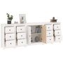 Voir la diapositive 4 : VIDAXL Buffet Blanc 230x35x80 cm Bois massif de pin