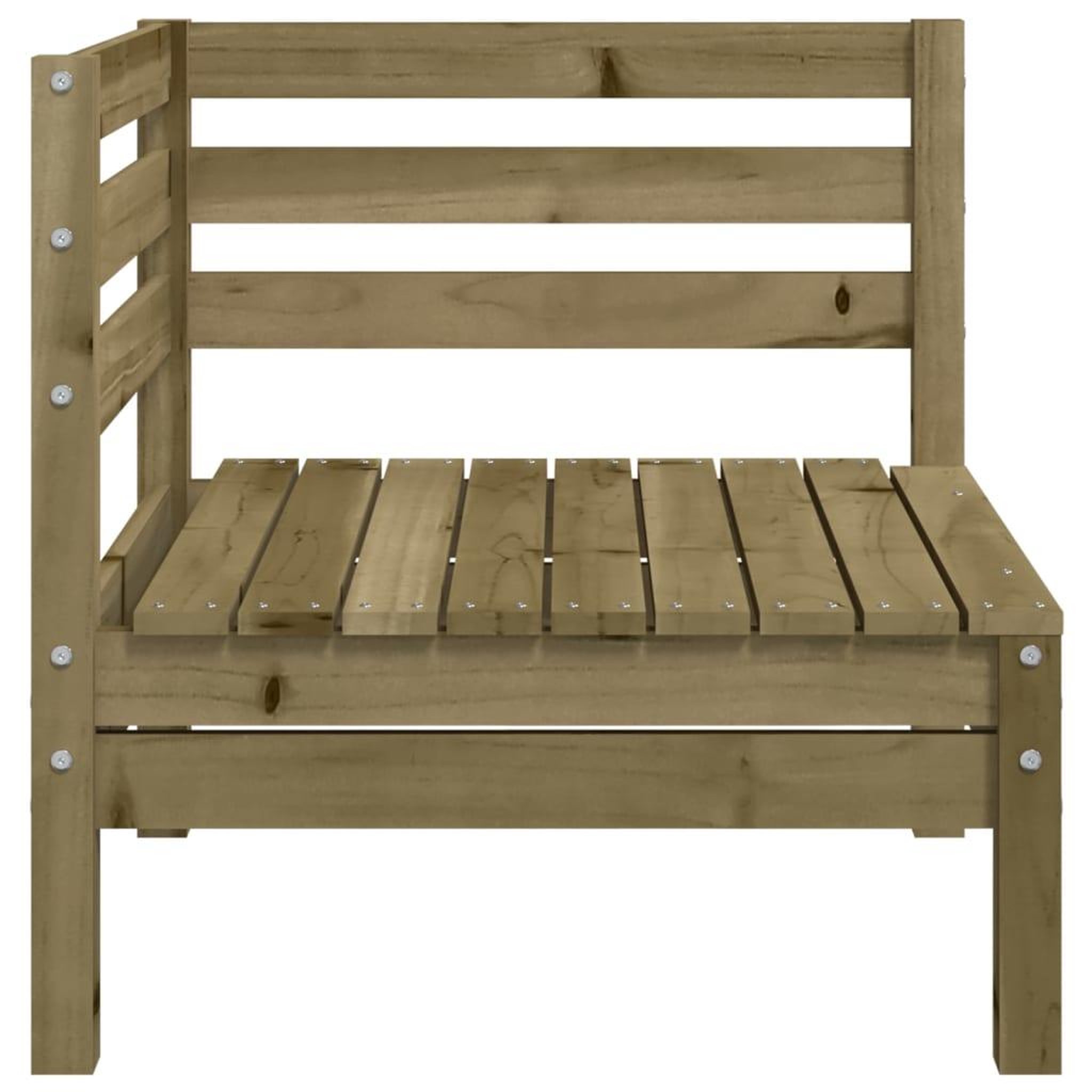 Voir la diapositive 5 : VIDAXL Canape d'angle de jardin bois de pin impregne