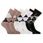SERGE BLANCO Lot de 6 paires de chaussettes de ville Serge Blanco Losange. Coloris disponibles : Beige