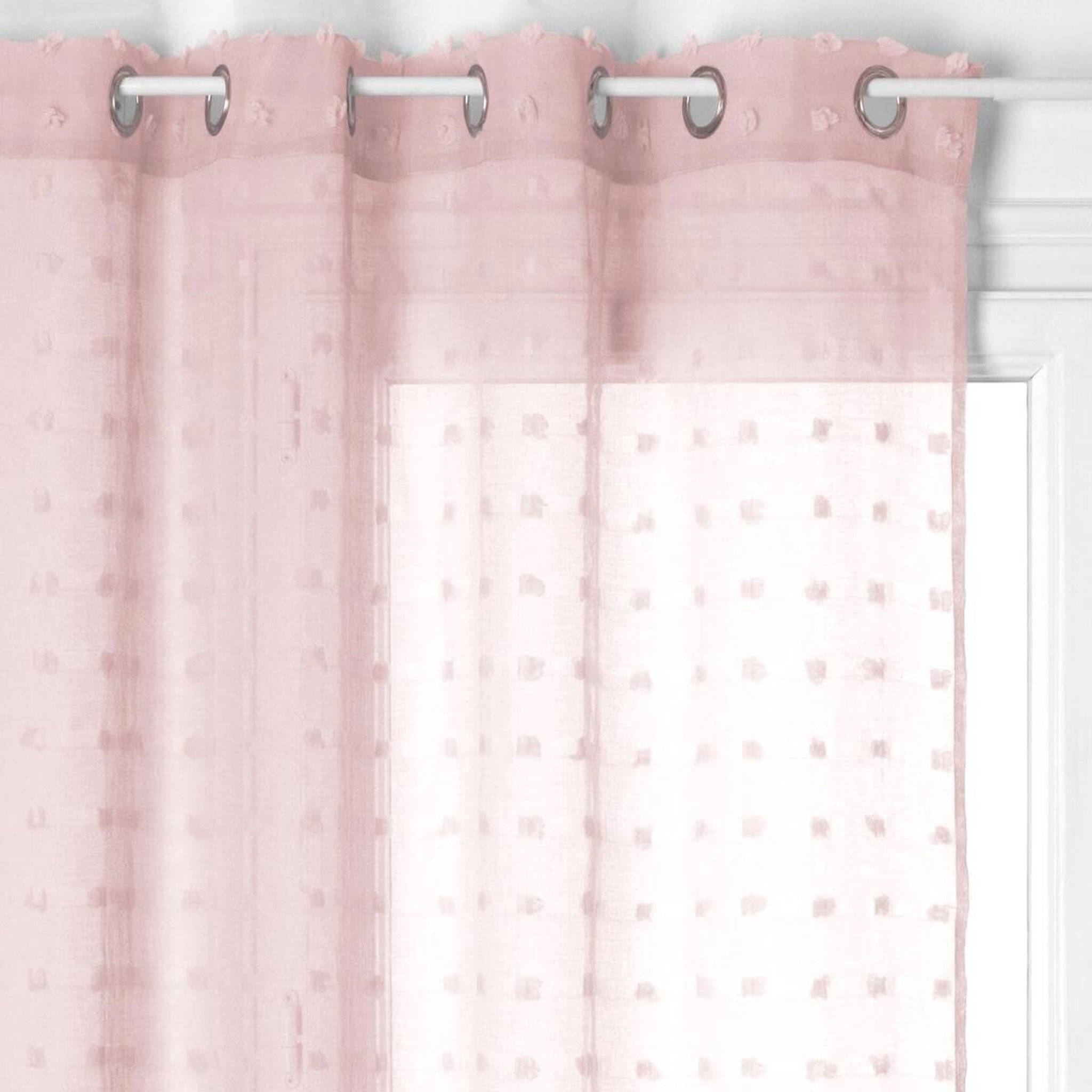 Voir la diapositive 2 : ATMOSPHERA Rideau voilage  lily  140x240cm rose