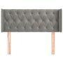 Voir la diapositive 3 : VIDAXL Tete de lit avec oreilles Gris clair 103x16x78/88 cm Velours