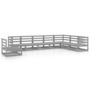 Voir la diapositive 2 : VIDAXL Salon de jardin 8 pcs gris bois de pin massif