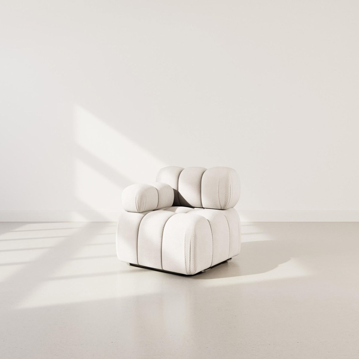 LISA DESIGN Ruby - module d'assise gauche en velours texturé