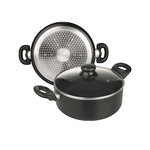 IBILI Casserole ibili 16cm Aluminium Antiadhésive Compatible Induction avec Couvercle en Verre