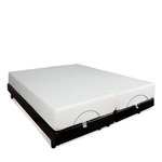 BELLECOUR BELLECOUR LITERIE | Ensemble Duo BODYSOFT | Sommiers électriques + Matelas Mémoire de forme. Coloris disponibles : Noir