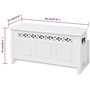 Voir la diapositive 6 : VIDAXL Banc de rangement en style baroque PFDM blanc