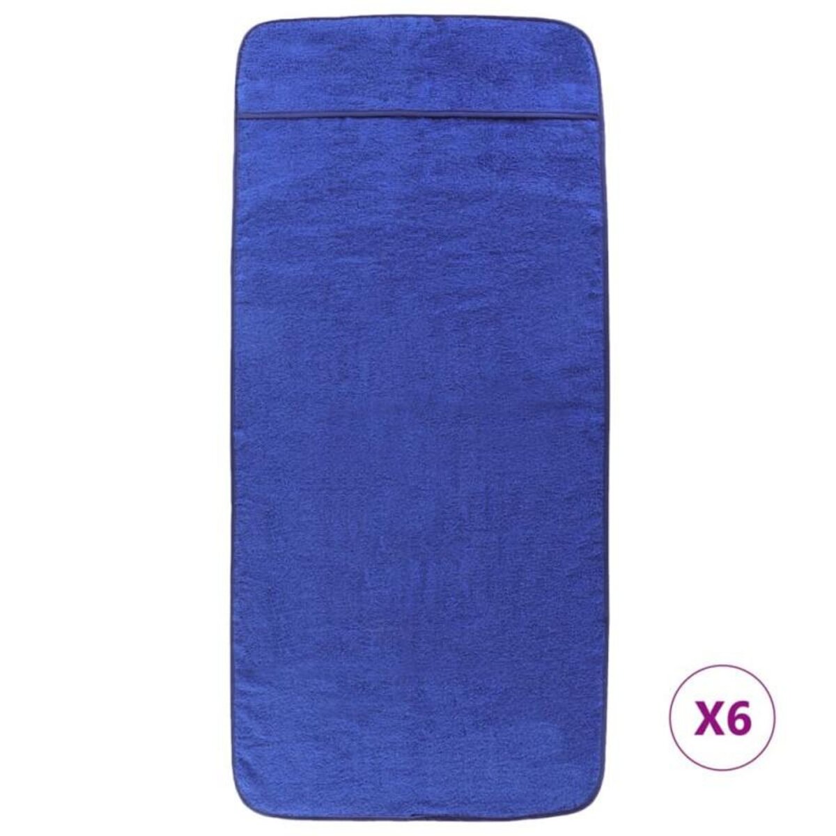 VIDAXL Serviettes de plage 6 pcs bleu royal 60x135 cm tissu 400 GSM