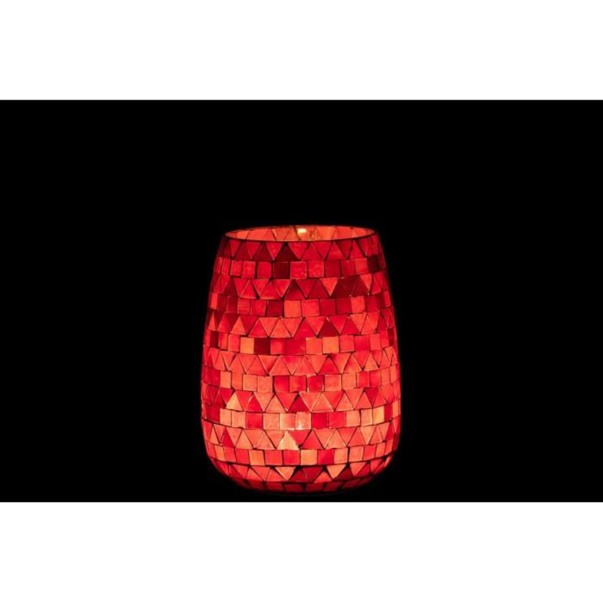 Paris Prix Photophore Design Triangle  Sweet Valentine  16cm Rouge & Rose