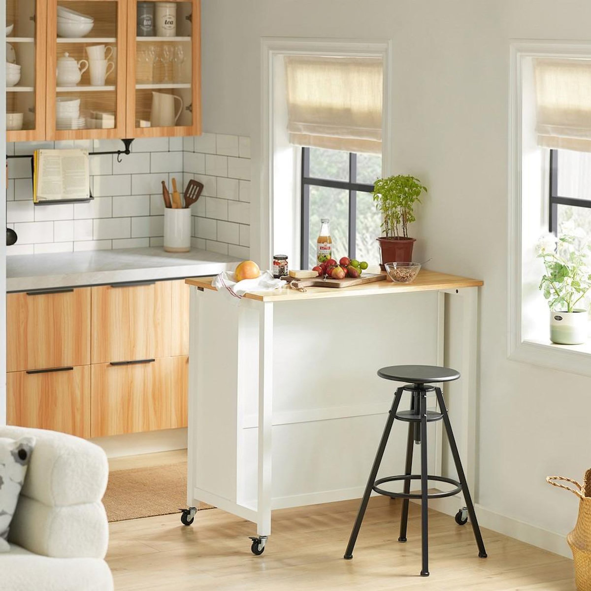 SOBUY SoBuy - Îlot De Cuisine à deux tiroirs - Moderne - FKW74